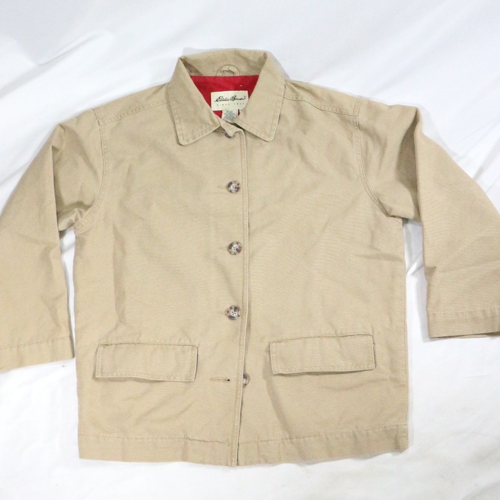 EDDIE BAUER Khaki Tan Button Down Jacket